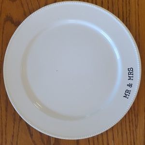 Mud Pie Mr & Mrs Wedding Cake Plate